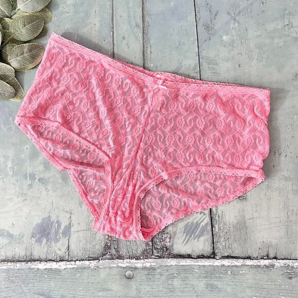 Cacique Other - Cacique 18/20 Pink Lace Boyshort Panty | Pink Panties | Floral Lace Panties NWOT